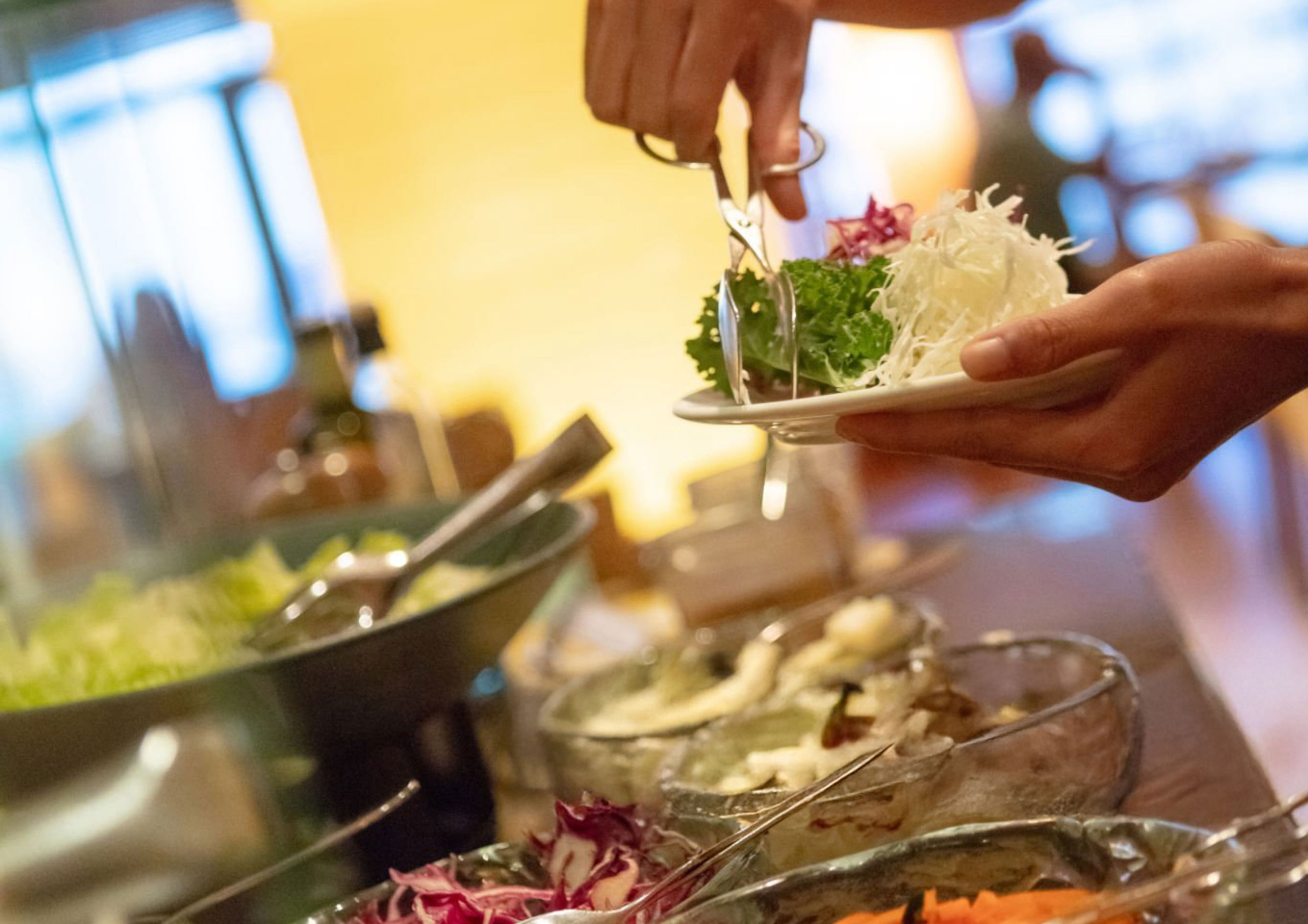 Das Mittagsbuffet à discretion im restaurant parkblick